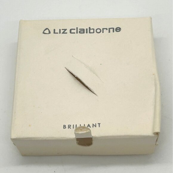 Liz Claiborne Vintage Rosebud Brooch Gold-tone Rhinestones in Original Box - Picture 16 of 16